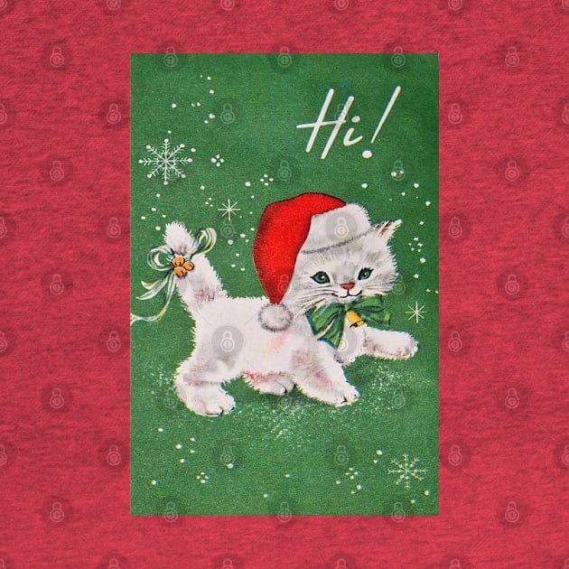 Cute White Christmas Kitten by tfortwo